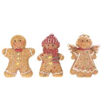 Artikel Dekofiguren Lebkuchenmännchen 3er-Set aus Kunststoff 8cm