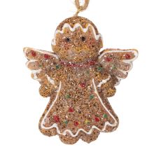 Artikel Deko-Anhänger Lebkuchenfiguren aus Polyresin 7cm 3er-Set Braun-Rot-Weiß für Innen