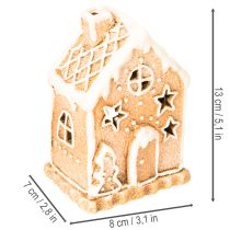 Artikel Teelichthalter Lebkuchenhaus aus Keramik 13cm Braun