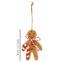 Artikel Lebkuchenmann Deko zum Hängen Holzfaser Sortiert 8cm 12St