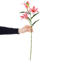Artikel Künstliche Lilien aus Polyester im Zweier-Set, Rosa, 67 cm