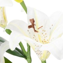 Artikel Künstliche Lilienblumen 66 cm Weiß 2 Stück aus Polyester und Kunststoff für Wohnraumdekoration