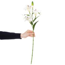 Artikel Künstliche Lilienblumen 66 cm Weiß 2 Stück aus Polyester und Kunststoff für Wohnraumdekoration