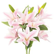 Artikel Künstliche Lilien Stielblumen 68 cm Rosa Grün 3er Set für Dekoration