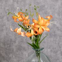 Artikel Kunstblumen Lilien aus Polyester und Kunststoff, 77 cm, Orange, 4er-Set