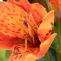 Artikel Künstlicher Blumenstrauß Alstroemeria Orange 75cm 3 Stängel für Wohnraumdekoration