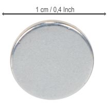 Artikel Runde Magnete aus Metall 1 cm Ø silber, 20 Stück für Kerzenhalter und Dekoration