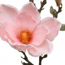 Magnolie Rosa Kunstblume Deko Künstlicher Blütenzweig H40cm