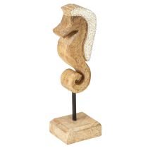 Artikel Mangoholz Deko Seepferdchen mit Perlen Tischdeko maritim 20cm