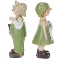 Artikel Dekofiguren Bauernpaar aus Kunststein 17 cm Set für Innenräume
