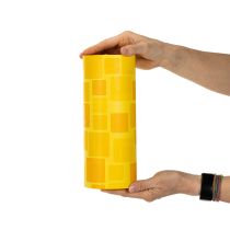Artikel Floristik-Manschettenpapier aus Papier, 25 cm x 100 m, gelbes Mosaikmuster