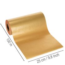 Artikel Manschettenpapier Rolle Gold-Rot 25cm x 100m für Floristik