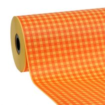 Artikel Manschettenpapier 37,5cm Hellorange Karo 100m