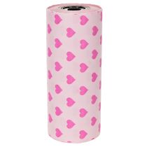 Artikel Manschettenpapier Rosa mit Herzmotiv 25 cm x 100 m für Dekoration