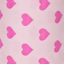 Artikel Manschettenpapier Rosa mit Herzmotiv 25 cm x 100 m für Dekoration