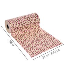 Artikel Manschettenpapier Leo-Muster Lila-Vanille 25cm x 100m