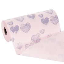 Artikel Manschettenpapier für Floristik mit Herzmotiven für dekorative Blütenkreationen 25cm 25m