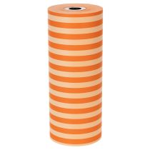 Artikel Manschettenpapier Rolle Papier orange gestreift 25 cm x 100 m Floristik