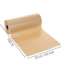Artikel Manschettenpapierrolle Kraftpapier 25 cm x 100 m natur für Geschenk- und Wohnraumdekoration