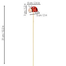 Artikel Marienkäfer Gartenstecker Deko für Frühling und Sommer Blumendeko verzieren 31cm 4 St