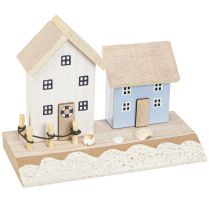 Artikel Maritime Deko Strandhaus Muscheln Natur Blau H12cm 4St