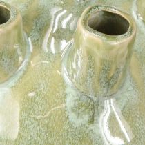 Artikel Maritime Deko-Vase aus Keramik in Korallen-Design, Ø14,5cm, H14cm, hellgrün