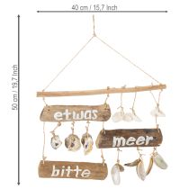Artikel Holzdeko maritimes Flair Wanddeko Naturmaterialien für Sommerdeko Strandhaus 50cm