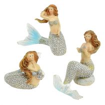 Artikel Dekofigur Meerjungfrau Blau 6cm - 9,5cm 3St