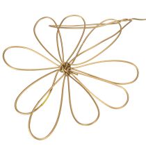 Artikel Metall Blumen Deko Girlande, Draht, Gold, 110 cm, für Kranzgestaltung und Wohnraumdekoration