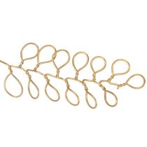 Artikel Metall Blumen Deko Girlande, Draht, Gold, 110 cm, für Kranzgestaltung und Wohnraumdekoration