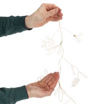 Artikel Metall Blumen Deko Girlande Draht für Blumenkranz Sommerdeko Wanddeko Gold 110cm