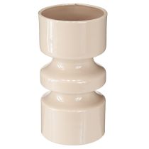 Artikel Metall Blumenvase Cappuccino Braun Emaille Ø9cm H17,5cm