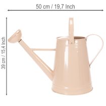 Artikel Metall Deko-Gießkanne 50×22,5×39 cm Sandfarben für Pflanzen und Trockenblumen