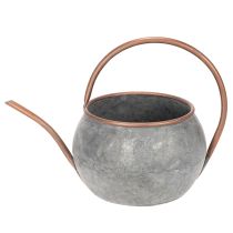 Artikel Metall Gießkanne 41cm Silber Kupfer, Pflanzgefäß, Gartendekoration