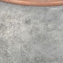Artikel Metall Gießkanne 41cm Silber Kupfer, Pflanzgefäß, Gartendekoration