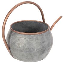 Artikel Metall Gießkanne 41cm Silber Kupfer, Pflanzgefäß, Gartendekoration