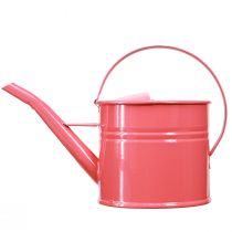 Artikel Metall Gießkanne Rosa 1,25 Liter Dekogefäß Innen Außen 28x13x17cm