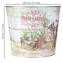 Artikel Metall-Pflanzkübel Vintage bunt Fresh Garden Ø18cm für Innen und Außen