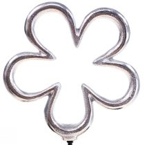Artikel Metall Blume Deko Silbern Schwarz Tischdeko Frühling H36cm