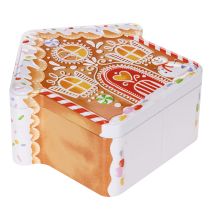 Artikel Weihnachtsdose Metall im Set Lebkuchenhaus und Tannenbaum, 14 cm hoch