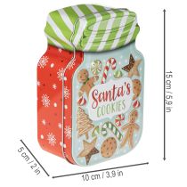 Artikel Metalldosen Set 2 Stück Weihnachtsmotiv Keksglas-Design 15 cm