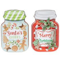 Artikel Metalldosen Set 2 Stück Weihnachtsmotiv Keksglas-Design 15 cm