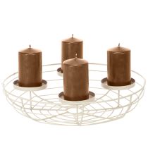 Artikel Adventskranz Kerzenhalter rund aus Metall 35 cm für 4 Teelichter oder Kerzen