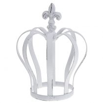 Artikel Metallkrone Weiß Ø13cm H17,5cm
