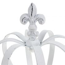 Artikel Metallkrone Weiß Ø13cm H17,5cm