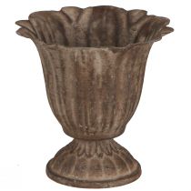 Artikel Metallpokal Antik Look Pflanzgefäß Grau Braun Ø10cm H9,5cm