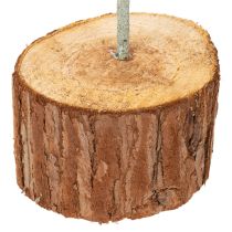Artikel Deko-Ring aus Metall auf Holzsockel 43 cm grau-grün
