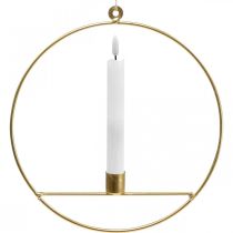 Artikel Kerzenhalter zum Hängen Metallring Ø25cm Gold 3 Stück