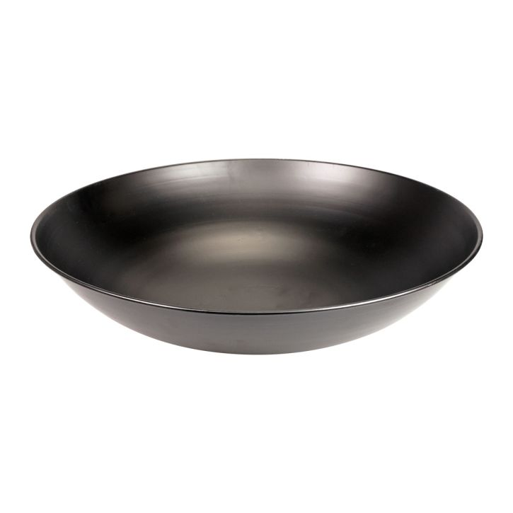 Dekoschale Metall Schwarz Rund Metallschale mit Fuß Ø40cm