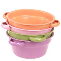 Artikel Metallschale Ø17 cm Vier Frühlingsfarben Set aus 4 Stück für Innenbereich